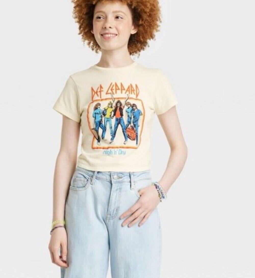 Def Leppard Short Sleeve Graphic Baby T-shirt Women’s L NWT